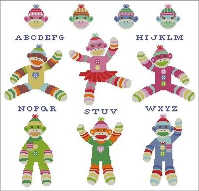 (image for) Sock Monkeys Colorful